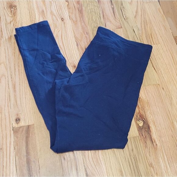 🤸‍♀️3 for 12🤸‍♂️ Jockey Essential Cotton 7/8 Classic Navy Leggings Large - Picture 2 of 5